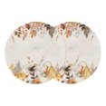 thumbnail image 1 of Fall Grey Orange Round Placemats Set of 2,Braided Polypropylene Place Mats,Thanksgiving Pumpkins Maple Leaf Geometric Table Mats for Kitchen Dinner Holiday Wedding Party Coffee Table Decor 15", 1 of 9