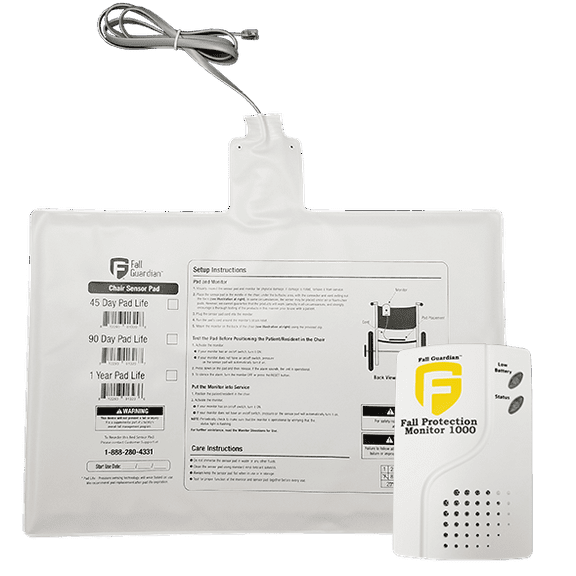 Fall Guardian 1000 Monitor and 10"x15" 1 year chair sensor pad