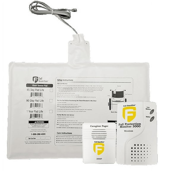 Fall Guardian 3000 Monitor with 10"x15" 1 year chair pad and pager