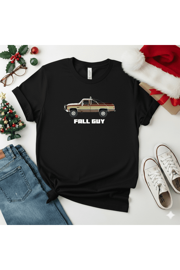 Fall Guy Truck Funny Retro 80s Lee Majors TV Show Parody Unisex T-Shirt V14670, S-5XL