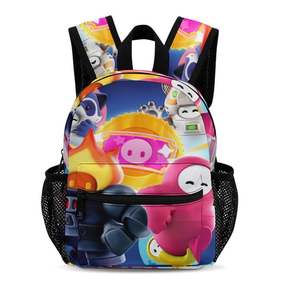 Fall Guys Backpack 13 Inch Bookbag Casual Daypack Travel Backpacks for Work Hiking Camping