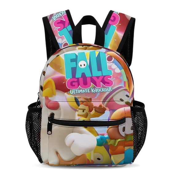 Fall Guys Backpack 13 Inch Bookbag Casual Daypack Travel Backpacks for Work Hiking Camping