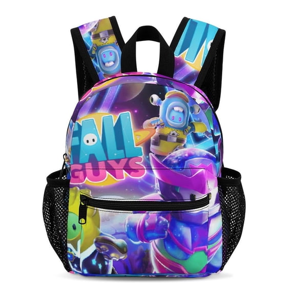 Fall Guys Backpack 13 Inch Bookbag Casual Daypack Travel Backpacks for Work Hiking Camping