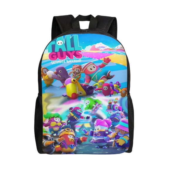 Fall Guys Backpacks Lightweight Bookbags Casual Daypack For Travel Hiking Work