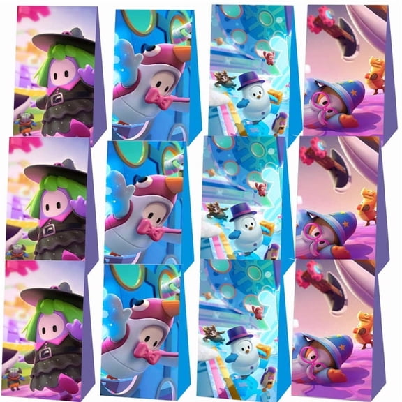 Fall Guys Candy Bags Birthday Goodie Party Favor Decorations Treat Supplies