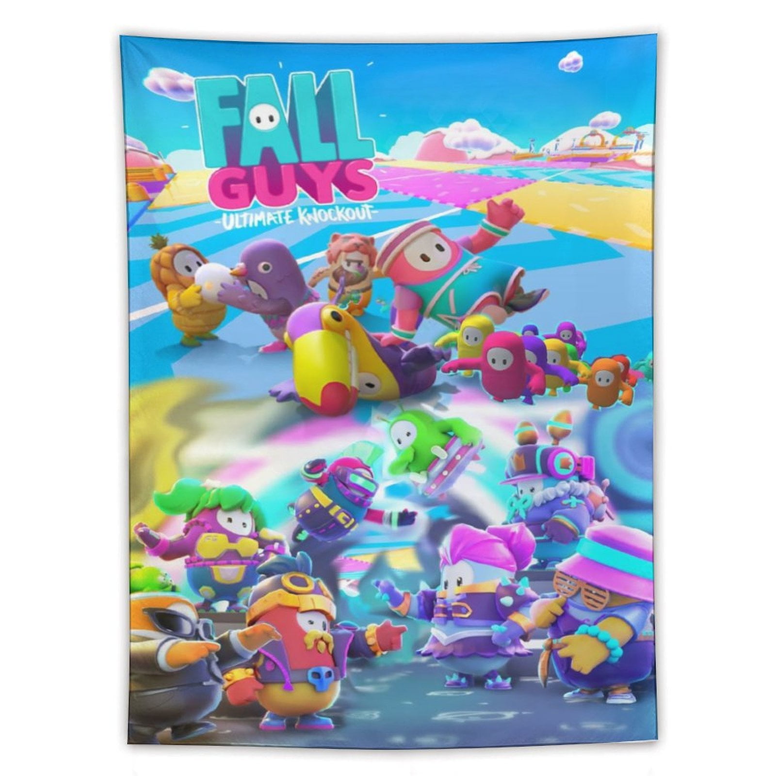 Fall Guys Wall Tapestry Cartoon Poster Wall Hanging Tapestry for ...