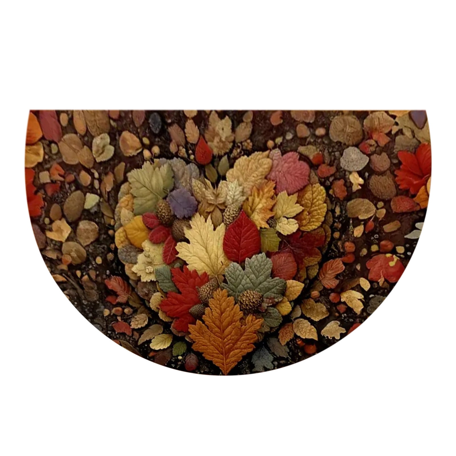 Half Rugs Fall Half Round Door Mat Flower Sun Colorful Face Half Moon Rug ...