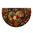 thumbnail image 1 of Fall Half Round Door Mat Flower Sun Colorful Face Half Moon Rug Washable Area Rugs Indoor Entrance Non Slip Semi Circle Bathroom Rugs Floor Carpet for Kithen Bedroom Fireplace Decor, 1 of 6