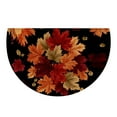 thumbnail image 1 of Fall Half Round Door Mat Flower Sun Colorful Face Half Moon Rug Washable Area Rugs Indoor Entrance Non Slip Semi Circle Bathroom Rugs Floor Carpet for Kithen Bedroom Fireplace Decor, 1 of 6
