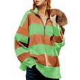 thumbnail image 1 of Fall Half Zipper Oversized Womens Sweaters Turtleneck Sweater Long Sleeve Tops, 1 of 6