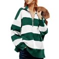 thumbnail image 1 of Fall Half Zipper Oversized Womens Sweaters Turtleneck Sweater Long Sleeve Tops, 1 of 6