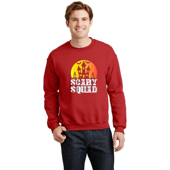 Fall Halloween Creepy Squad, Funny Haunted House Retro Sunset SW22588 Unisex Sweatshirt, Up to Size 5XL