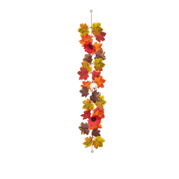 Fall Halloween Decor, Halloween Outdoor Hanging Decorations, Outdoor Pumpkin Decor, Autumn Decorations, 40 Inch Artificial Fall Vine with Sunflower for Home