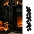 thumbnail image 1 of Fall Halloween Decoration for Home Indoor Outdoor Clearance Under $5.00!Halloween Dark-Themed Ornament Artificial Maple Leaf Thanksgiving Wall Hanging Artificial Maple Leaf With Black Wicker, 1 of 7