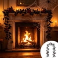 thumbnail image 1 of Fall Halloween Decoration for Home Indoor Outdoor Clearance Under $5.00!Halloween Wedding Decorations Black Rose Vines Artificial Black Rose Leaf Vines For Indoor And Outdoor Arch Floral Decorations, 1 of 6