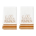 thumbnail image 1 of Fall Halloween Kitchen Towel Set of 2 Fall Pumpkin Striped Kitchen Maple Leaf Hand Towel Kitchen Dish Towel Thanksgiving Dishwashing Bathroom Hand Towel Halloween Decorations, 1 of 6
