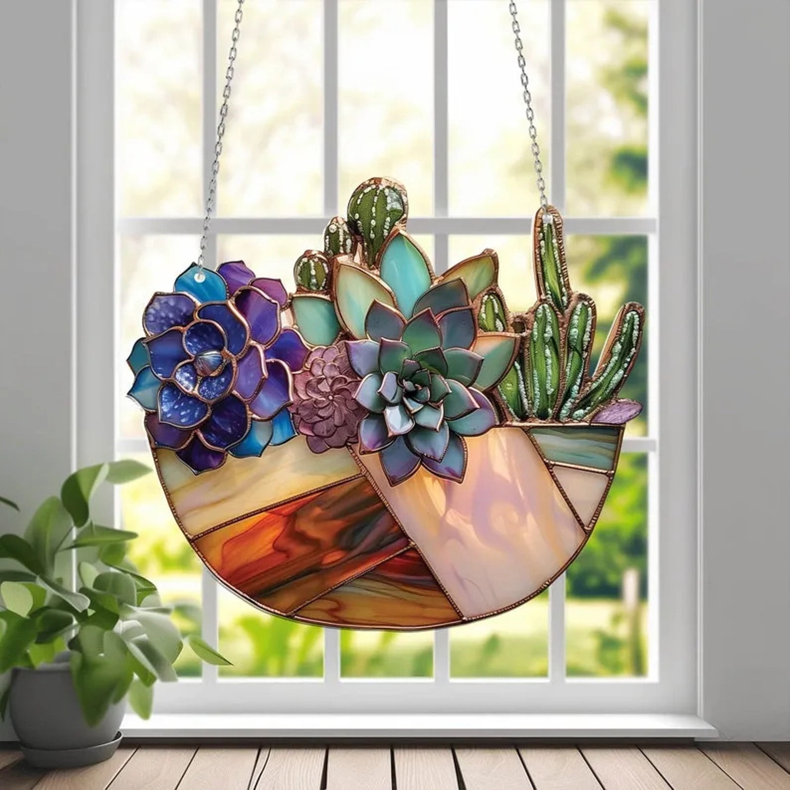 Fall Hanging Decor Succulent Acrylic Window Hanging Acrylic Window