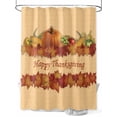 thumbnail image 1 of Fall Happy Thanksgiving Shower Curtain, Autumn Pumpkin Maple Leaf Bathroom Decor Curtains Set with Hooks, Waterproof Fabric Home Accessories， 72X 96 Inch Extra Long, 1 of 6