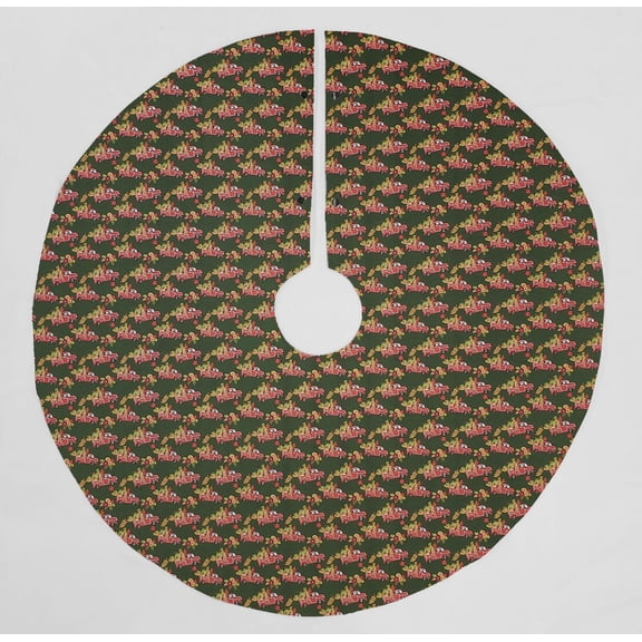 Fall Harvest Christmas Tree Skirt By Penny's Needful Things (Vintage Truck) (Round)