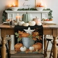 thumbnail image 1 of Fall Harvest Cotton Linen Table Runner, Washable Table Runners for Kitchen, Dining Room, Holiday, Home Party Table Decor, 13x120 Inches, 1 of 9