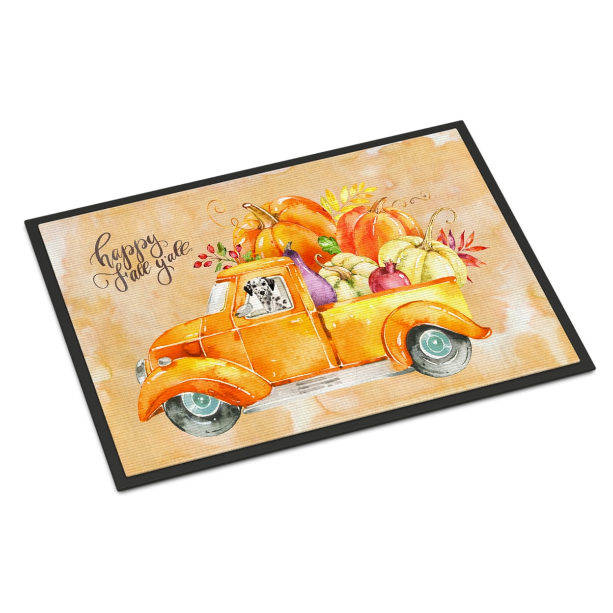 Fall Harvest Dalmatian Door Mat