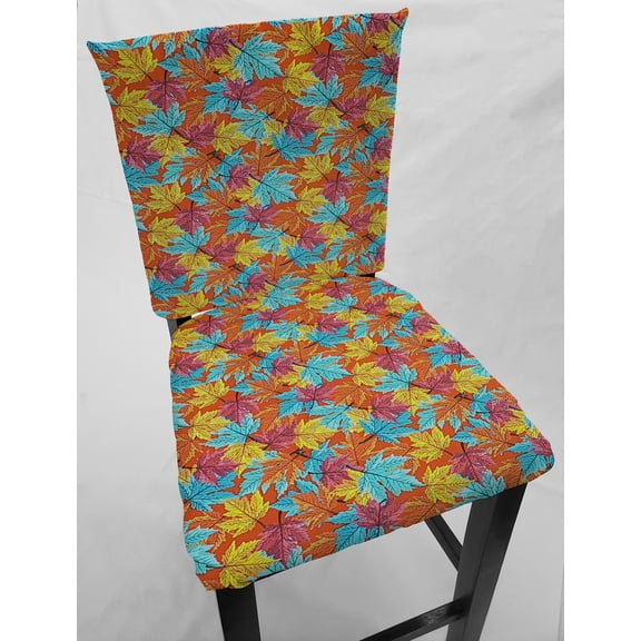 Fall Harvest Dining Room Chair Back Covers or Seat Covers by Penny's Needful Things (Chair Back Cover Only) (17 W x 15 H CHAIR BACK) (Colorful Leaves)