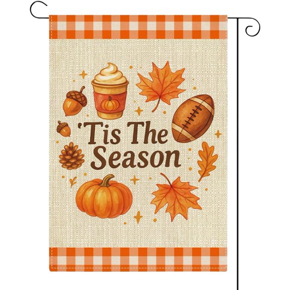 Fall Harvest Garden Flag 12x18 Inch Double Sided, Seasonal Autumn Rustic Harvest Yard Outdoor Decoration-2