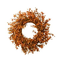 Thanksgiving Garland for Door, Fall Autumn Pumpkin Berry Leaf Wreath, Halloween Harvest Decor for Wall Window Fireplace Mantle, Indoor Outdoor Holiday Decorations