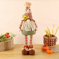 Fall Harvest Gnome Plush Decor Cute Telescoping Fall Fabric Gnome Doll Elf Standing Decor Fall Table Collectible Ornaments Gnome Decor Fall Gift Present