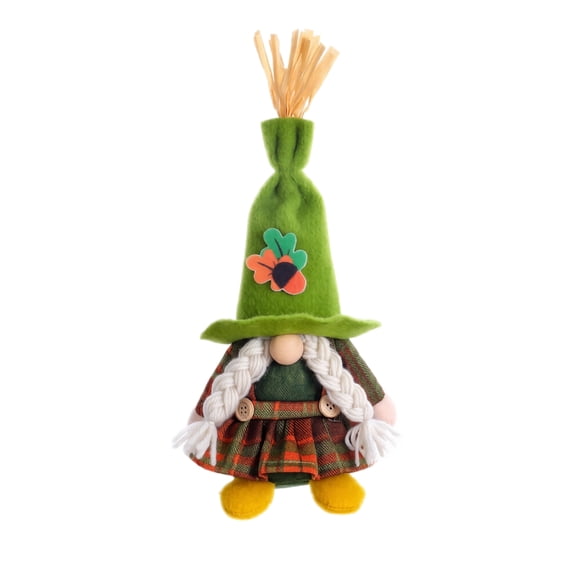 Fall Harvest Gnome Plush Decor - Soft Plush Tabletop Ornament with Maple Leaf Hat for Home Autumn Display