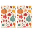 thumbnail image 1 of Fall Harvest Kitchen Towel Set of 2 - Printed Maple Leaves Dish Towels, Absorbent for Drying Decor, 1 of 3