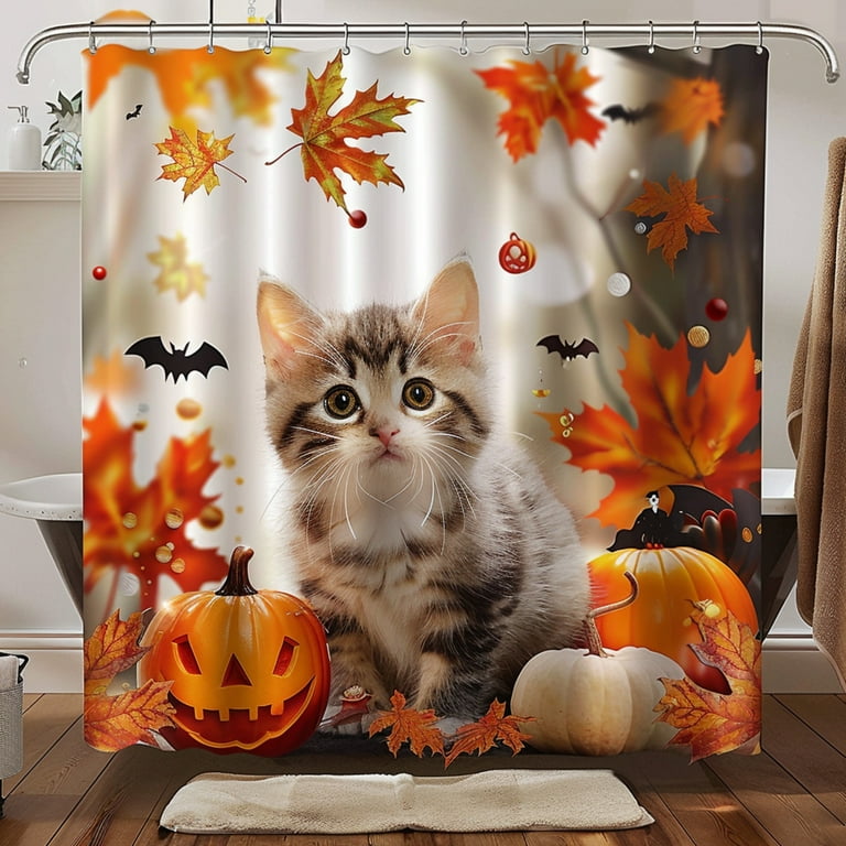 Harvest Fall Dog offers Shower Curtain