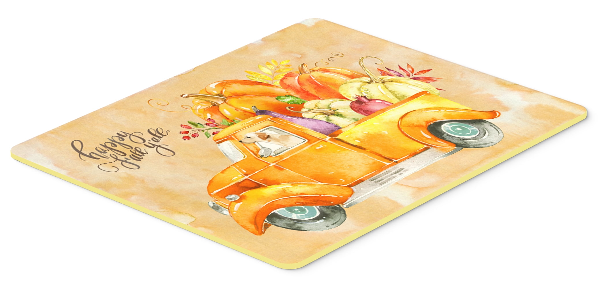 Fall Harvest Labrador Retriever Yellow Kitchen or Bath Mat 24x36