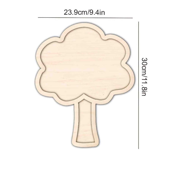 Fall Harvest Large Wooden Serving Tray, Thanksgiving Serving Dishes, Rustic Pumpkin Charcuterie Board for Autumn Fall Party Supplies (Tree)