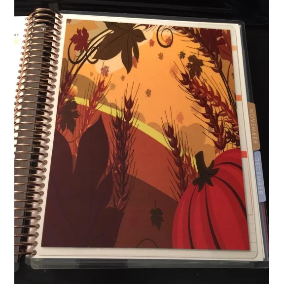 *Fall Harvest Leaves* 2 Sided Dashboard For Use W/ Erincondren Planner