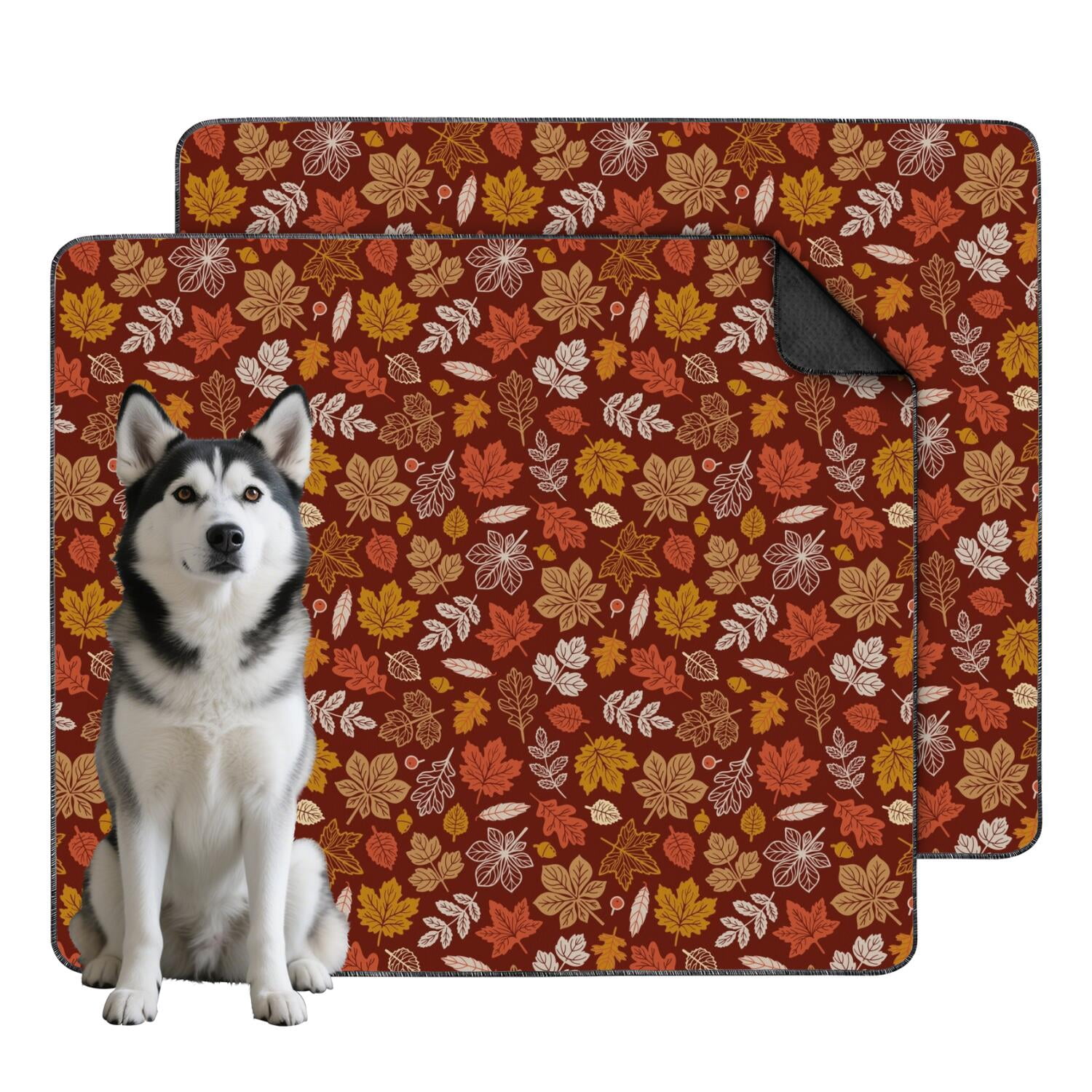 Fall Harvest Pattern Dog Pee Pad 41x35 two-piece pack inch Super ...