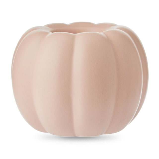 Fall, Harvest Pink Ceramic Pumpkin Tealight Candle Holder, Way to