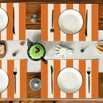 Fall Harvest Polyester Placemats Set - Waterproof Table Setting Decor Holiday Dinner Mats Heat-Resistant Thanksgiving Table Decorations 4-Pack(A)