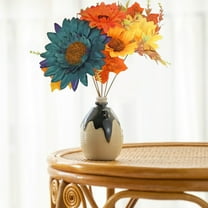 Fall Harvest Pumpkin Bouquet Centerpiece - Thanksgiving Table Decor Artificial Flower Arrangement Autumn Home Decor Holiday Gift(D)