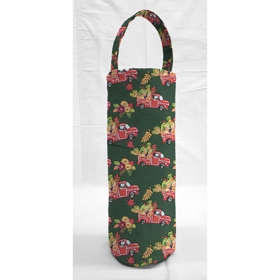 Fall Harvest Wine Bottle Gift Bag (Vintage Truck)