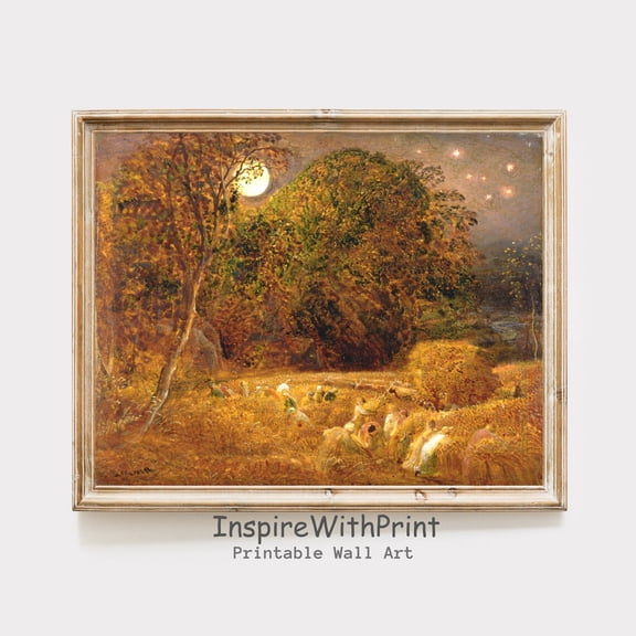 Fall Harvest Scenery Poster Wheat Field Landscape Poster Vintage Country Landscape , Farmhouse Hay Field Wall Art, Autumn Wall Decor, Size 8x12 UNFFRAMED F03.1.6l386