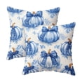 thumbnail image 1 of Fall Harvest Throw Pillow Covers 18x18 Inch Set of 2, Printed Pumpkin Decorative Square Pillowcases, Farmhouse Holiday Cushion Covers for Sofa Living Room Home Fall Halloween Thanksgiving Decor, 1 of 8