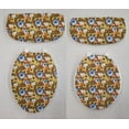 thumbnail image 1 of Fall Harvest Toilet Seat Lid and Tank Cover Set by Penny's Needful Things (Pumpkins on Brown), 1 of 2