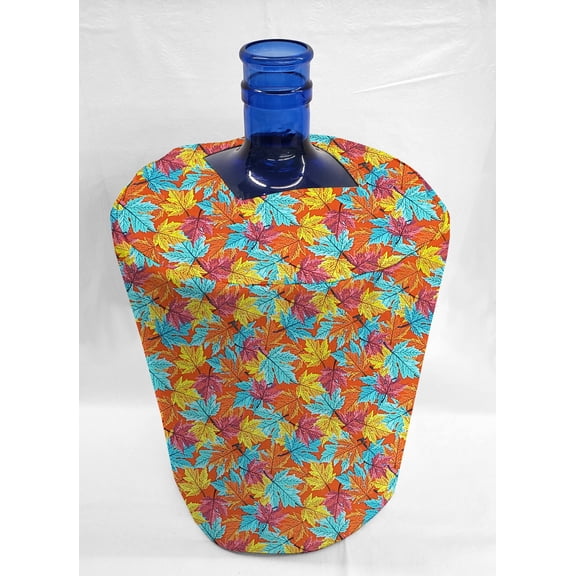Fall Harvest Water Bottle Cover by Penny's Needful Things (5 Gallon Cover)(Top Spout) (Colorful Leaves)
