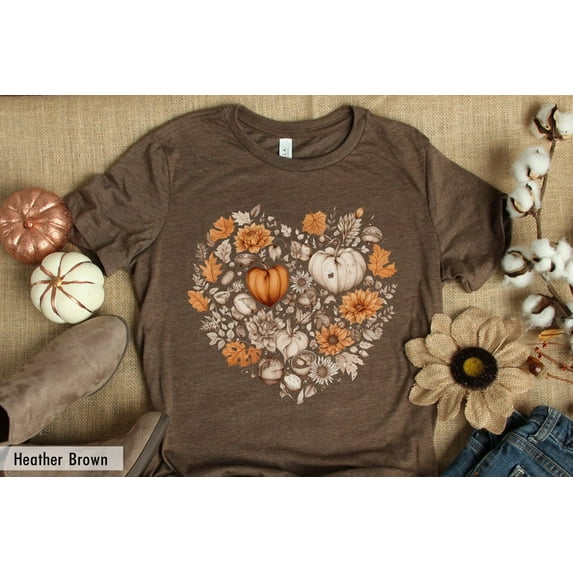 Fall Heart Shirt, Fall Pumpkin Shirt, Pumpkin Spice Tshirt, Family Thanksgiving Shirt, Teacher Fall Shirt, Pumpkin Spice Tee, Autumn Tee
