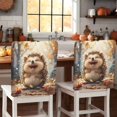 thumbnail image 1 of Fall Hedgehog Chair Covers Set of 4 Animal Oil Painting Texture Chair Back Covers Stretch Removable Washable Slipcovers Protector for Dining Room Kitchen Party Decor, 1 of 5