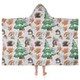 thumbnail image 1 of Fall Hedgehog Pattern Hooded Bath Towel，50"x30" for Ages 3 To 12 Kids, Quick Dry Lightweight Soft Microfiber Hood Beach Towel Cover Up for Kids, 1 of 7