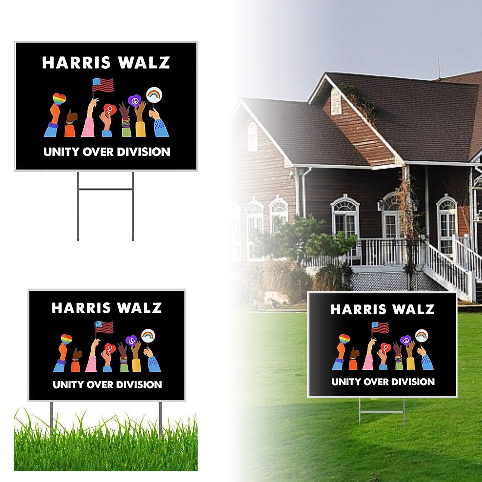 Fall Home Decor Indoor Walz 2024 Yard Sign Unity Over Division Outdoor
