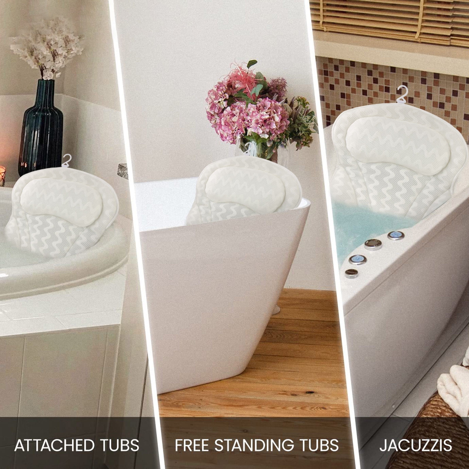 Fall Home Textiles Bath Haven Bath Pillow For Bathtub Headrest Pillow