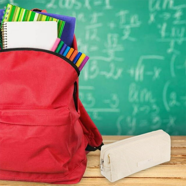 Fall Home Tools Solid Color Corduroy Pencil Case Literary And Simple